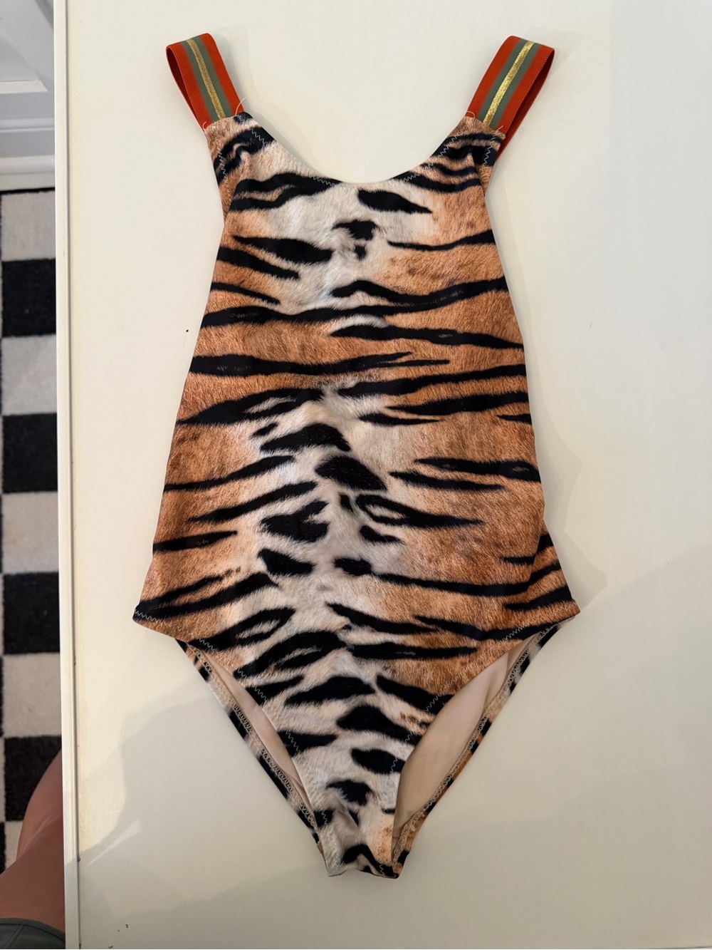 MOLO Kids Tiger Print One-Piece Swimsuit - Brown